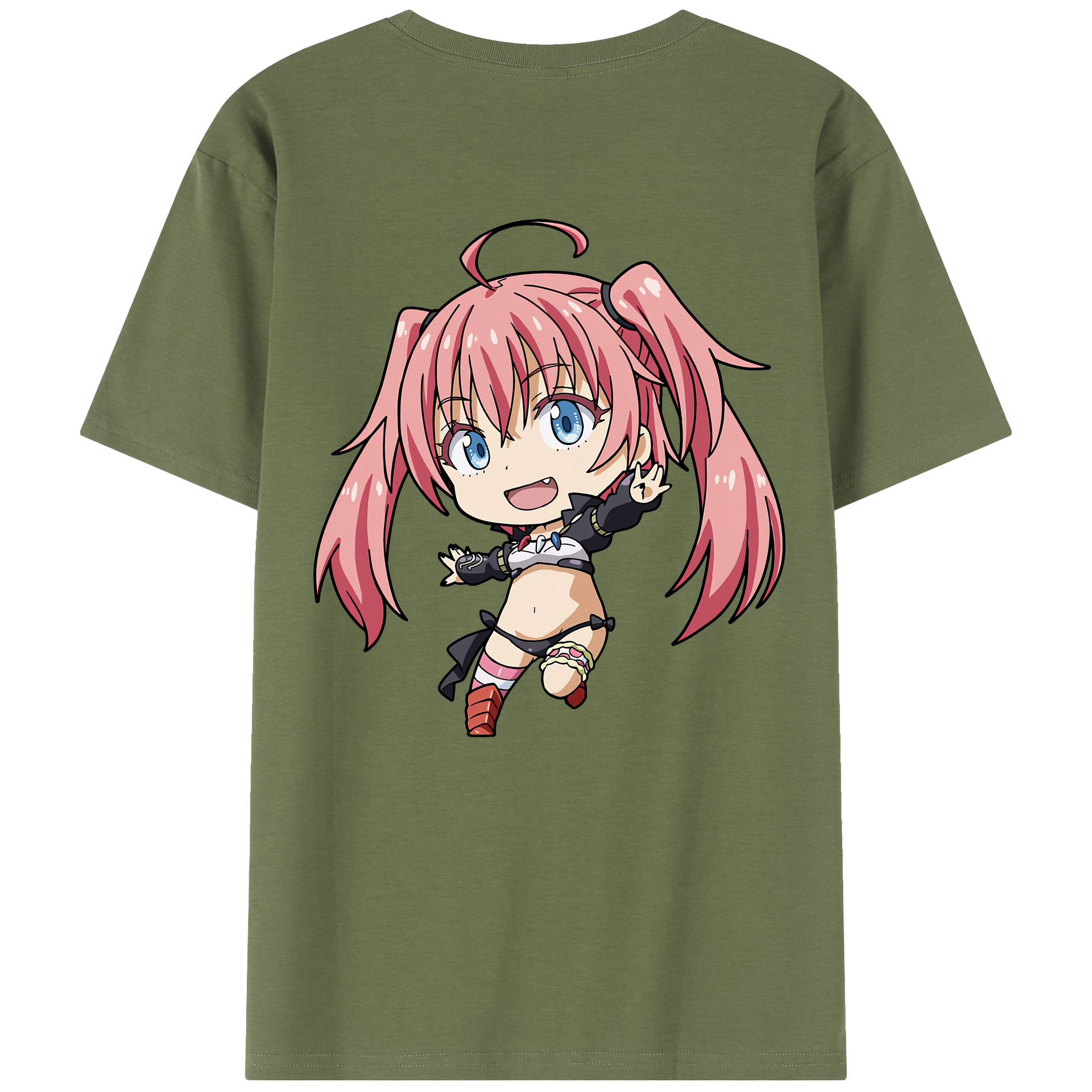 （画像用） 転スラ Regarding Reincarnated to Slime 綿100％半袖Tシャツ（背面プリント）